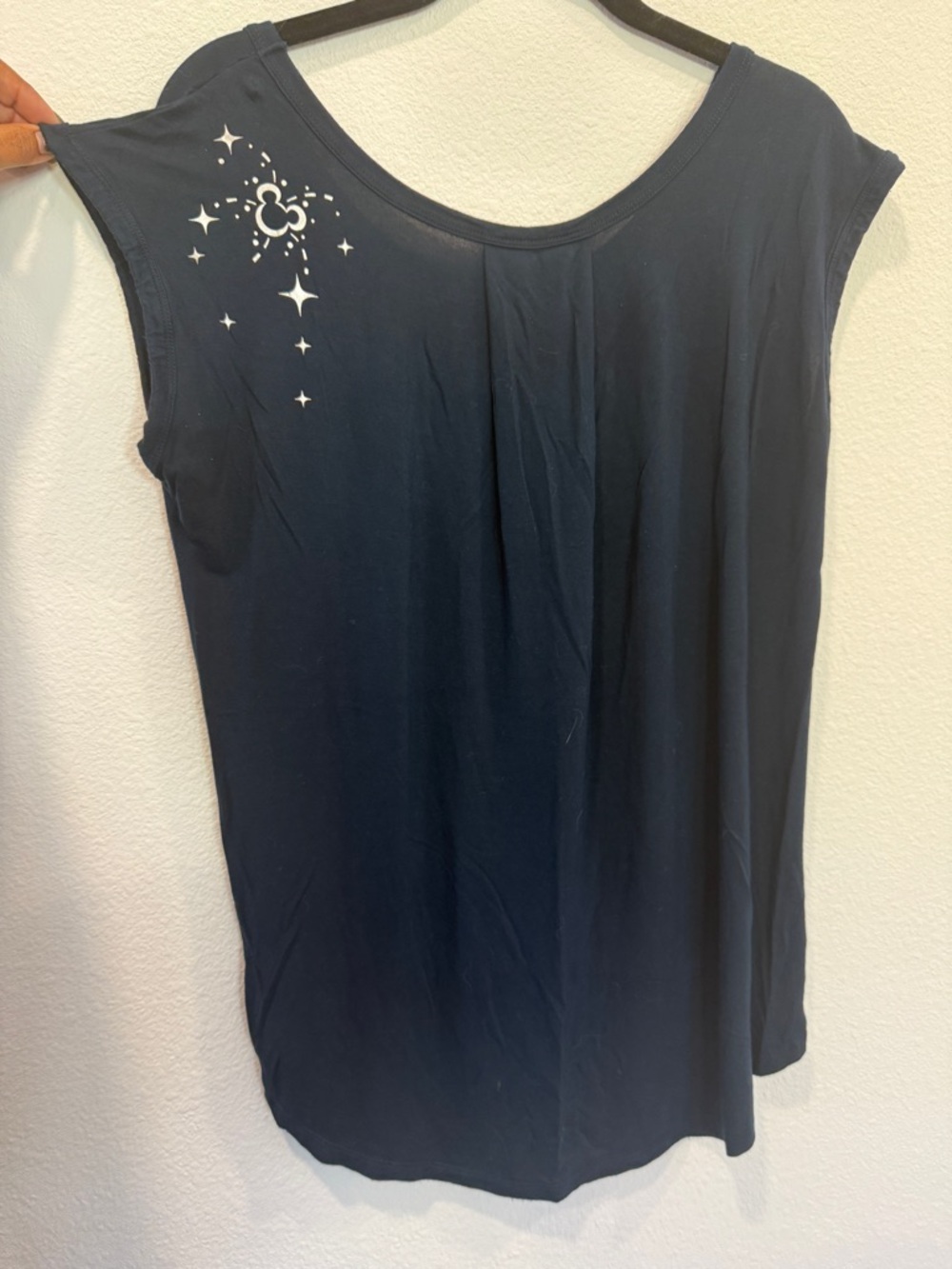 Disneyland 65th Anniversary Navy Blue Top Size Small Retro Happiest Place - Picture 6 of 7